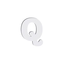 Dekorativní písmeno z MDF pro sublimaci 10 cm Q
