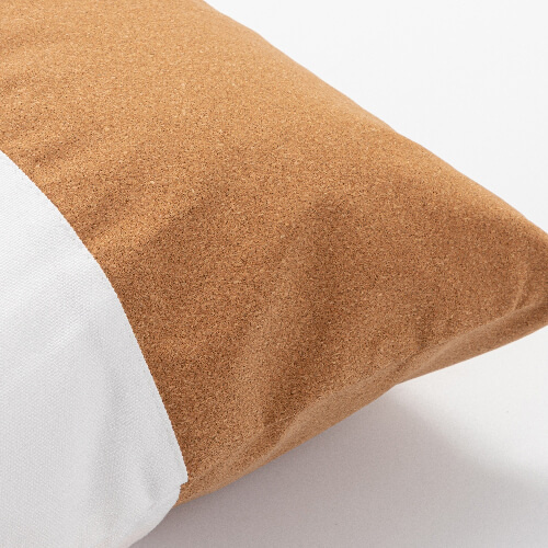 Lněný povlak na polštář s korkovým proužkem pro sublimaci