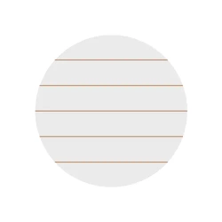 Kulatý fotorámeček z MDF, pruhovaný, Ø 30,5 cm