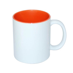 Hrnek 330 ml s oranžovým vnitřkem (JS Coating pro sublimaci)