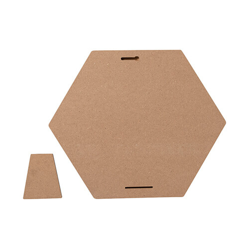 Šestihranný rámeček na fotografie z MDF pro sublimaci - 25,4 x 30,5 cm