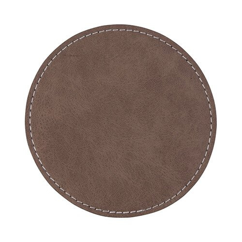 Kožená kulatá podložka pod hrnek pro sublimaci - šedá