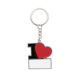 Přívěsek na klíče "I love" pro sublimaci
