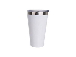 Hrnek z nerezové oceli /tumbler/ 450 ml s víčkem pro sublimaci - bílý