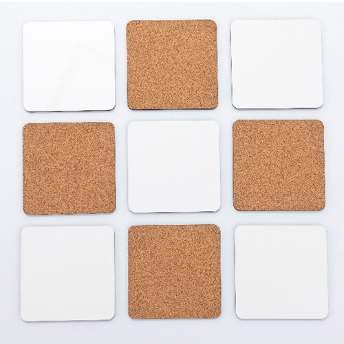 Čtvercová podložka pod hrnek z MDF 9 x 9 cm pro sublimaci