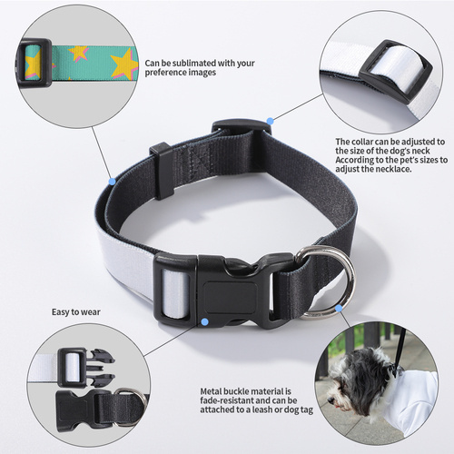 Sada 4 obojků pro psy 56 x 2,5 cm (pro sublimaci)