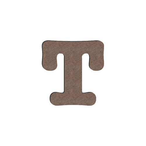 Dekorativní písmeno z MDF pro sublimaci 10 cm T