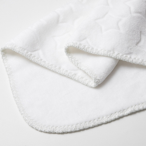 Minky deka s hvězdami pro sublimaci - bílá