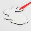 3mm přívěsek z dřevovláknitých desek pro sublimaci - Bunny