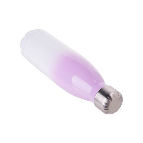 Bidon - nápojová láhev 500 ml pro sublimaci - bílá a fialová