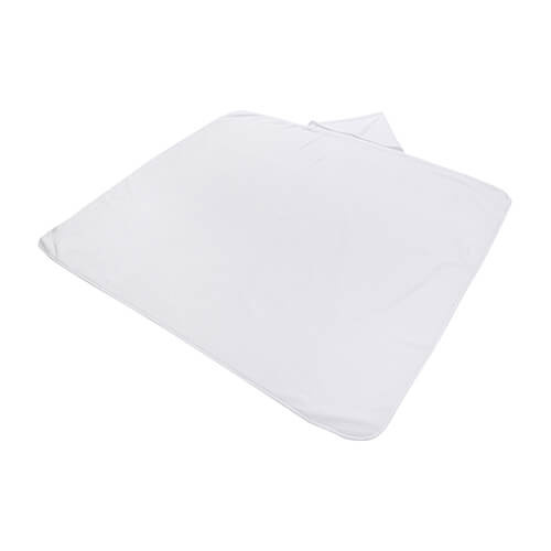 Deka Minky s kapucí 150 x 130 cm pro sublimaci - bílá