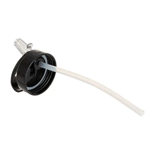 Hliníková láhev s výlevkou, 600 ml, bílá, s černým uzávěrem a sublimačním držákem