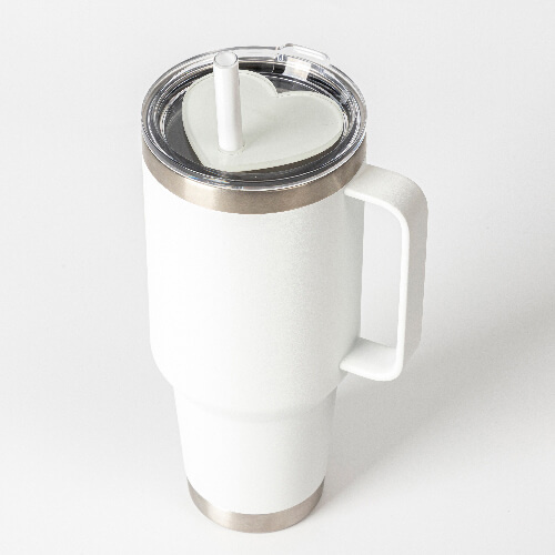 Akrylová jmenovka pro hrnek 780 / 900 / 1050 / 1260 ml pro sublimaci - srdce