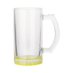 Skleněný pohár 470 ml na sublimaci - limetkově zelené dno