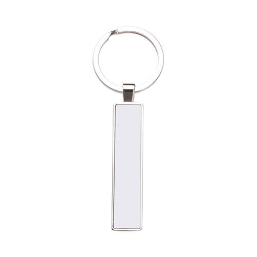Oboustranný přívěsek na klíče 1,3 x 6,3 cm pro sublimaci - stříbrný