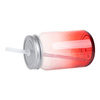 Skleněný hrnek Mason Jar 450 ml bez ucha pro sublimaci - červený gradient