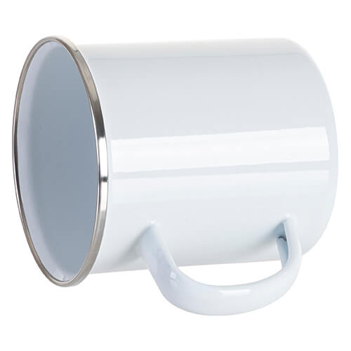 Kovový smaltovaný hrnek 500 ml pro sublimaci - bílý