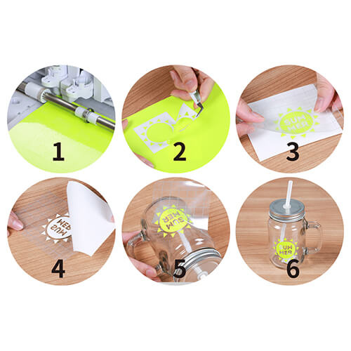 Sada 8 archů samolepicí fólie měnící barvu