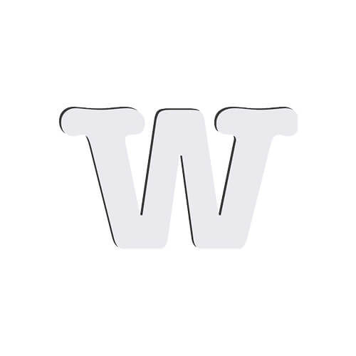 Dekorativní písmeno z MDF pro sublimaci 10 cm W