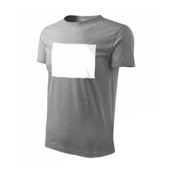 PATCHIRT - Bavlněné tričko pro sublimační potisk - horizontální pole tisku - GREY