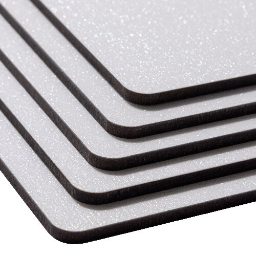 Prémiový laminátový list pro sublimaci 120 x 120 cm - stříbrné třpytky