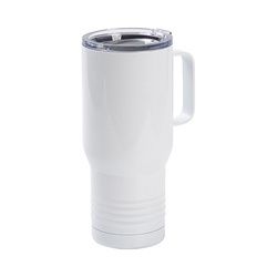 Hrnek z nerezové oceli o objemu 650 ml s uchem pro sublimaci - bílý