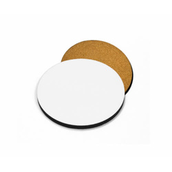 Kulatá podložka pod hrnek z MDF a korku 5 mm pro sublimaci