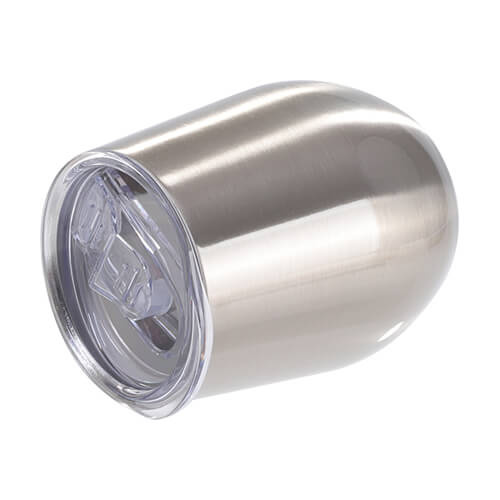 Hrnek na svařené víno 260 ml pro sublimaci - stříbrný s uzavíratelným otvorem na pití