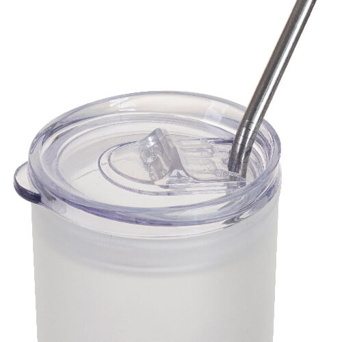 750 ml matný hrnek s plastovým víčkem a brčkem pro sublimaci - oranžový gradient