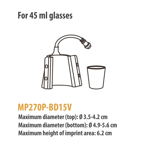 Tepelná objímka pro malé štamprle 45 ml pro lisy Craft Express Elite Pro / Pro Max