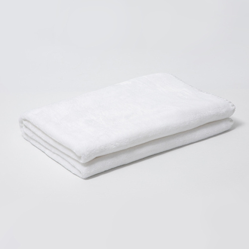 Minky deka s hvězdami pro sublimaci - bílá