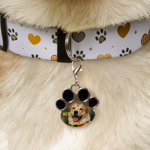 Psí známka pro sublimaci - černá tlapka