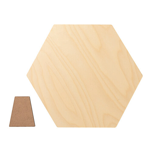 Šestihranný překližkový fotorámeček pro sublimaci - 30,5 x 25,4 cm