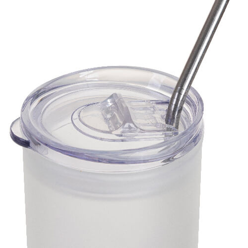 750 ml matný hrnek s plastovým víčkem a brčkem pro sublimaci - zelený gradient