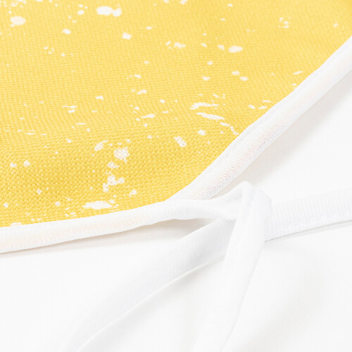 Lněná zástěra Bělená hvězdná žlutá pro sublimaci