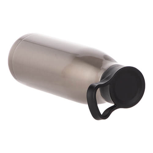 Bidon - nápojová láhev 500 ml s vodorovným držadlem pro sublimaci - stříbrná