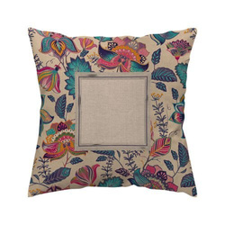 Dvoubarevný plátěný povlak na polštář 38 x 38 cm pro sublimaci - Floreal