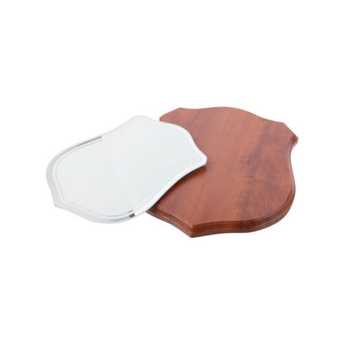 Skleněný rám - štít na hnědém podkladu MDF pro sublimaci