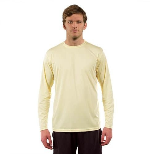 Solární tričko s dlouhým rukávem - bledě žluté
