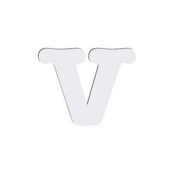 Dekorativní písmeno z MDF pro sublimaci 15 cm - V