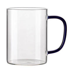 Sklenice 450 ml s tmavě modrým uchem (sublimace)