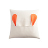 Lněný povlak na polštář 40 x 40 cm pro sublimaci - oranžové uši