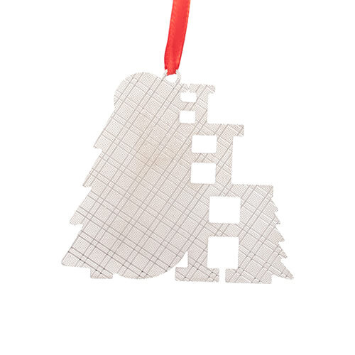 Kovová visačka na vánoční stromek pro sublimaci - HO HO HO HO