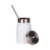 Hrnek Mason Jar 500 ml s brčkem pro sublimaci - bílý