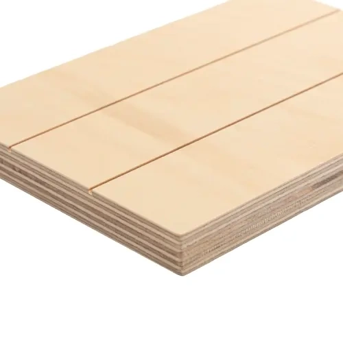 Obdélníkový překližkový fotorámeček, pruhovaný, 17,8 x 12,7 cm