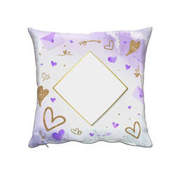 Saténový povlak na polštář 38 x 38 cm pro sublimaci - Love Purple