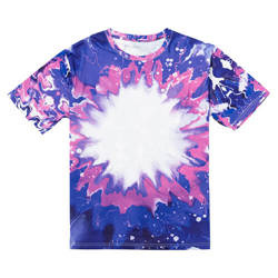 Tričko Cotton-Like Bleached Bloom Blue pro sublimaci
