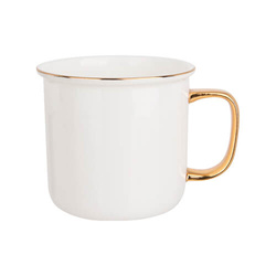 Hrnek 280 ml se zlatým okrajem a uchem pro sublimaci