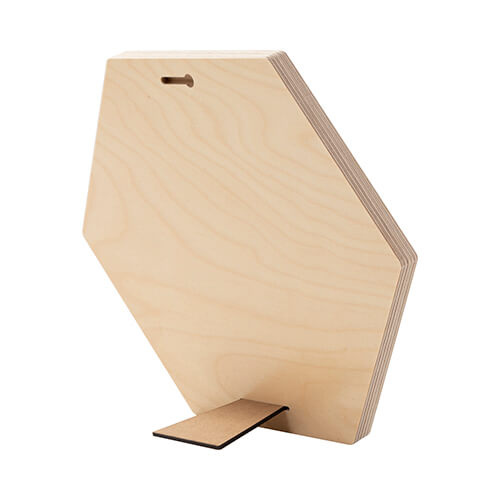 Šestihranný překližkový fotorámeček pro sublimaci - 30,5 x 25,4 cm