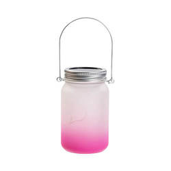 Lucerna 450 ml s kovovou rukojetí - fialový gradient